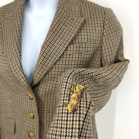 Brooks Brothers "346" Womens Houndstooth Wool Blazer Size 12 - Picture 3 of 10